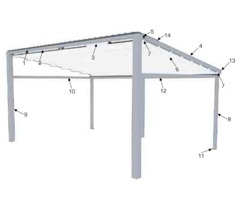 Area Tenda Antares autoportante singola